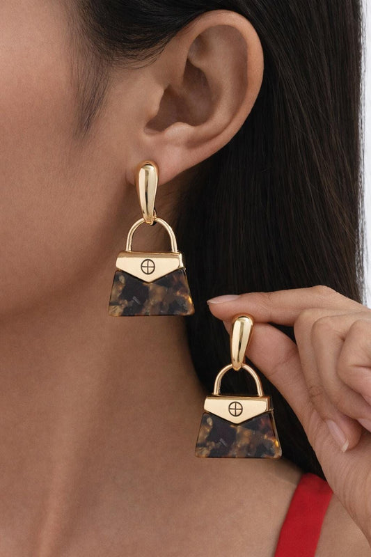 Maillard Cross Earrings, Gold Minimalist Drop Earrings, Elegant Geometric Jewelry Gift for Women