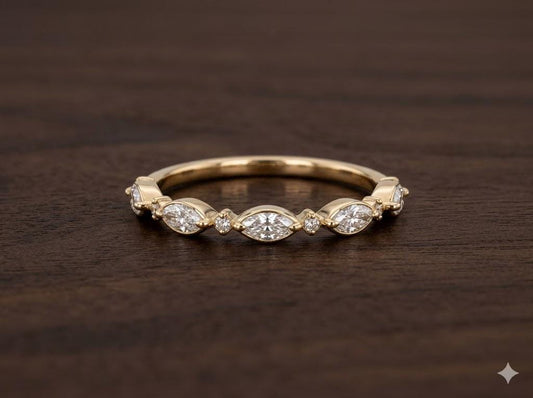 Geometric Horse Eye Crystal Ring, Gold-Plated Sterling Silver, Fish Design