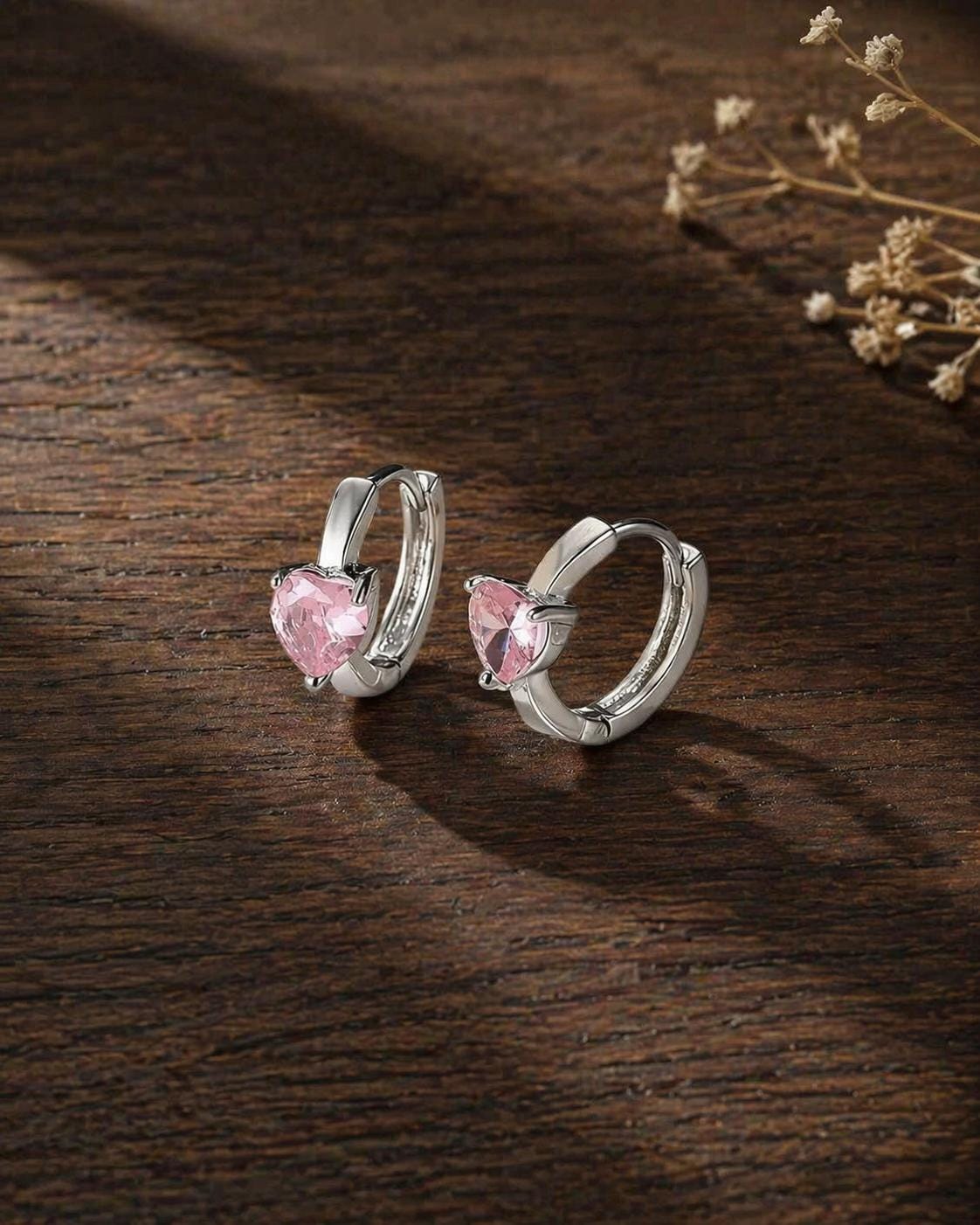 Gold Plated Heart Stud Earrings: Dainty Love Jewelry for Women, Mom, Valentine's Day