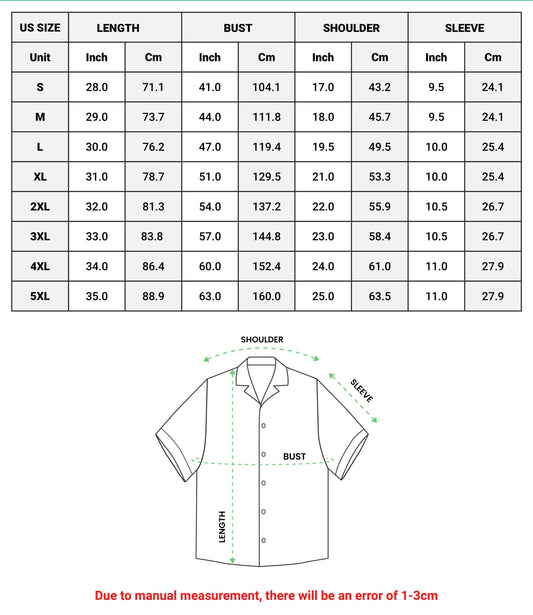 Travel Doodle Hawaiian Shirt, Unisex Aloha Button-Up, Vacation Vibes