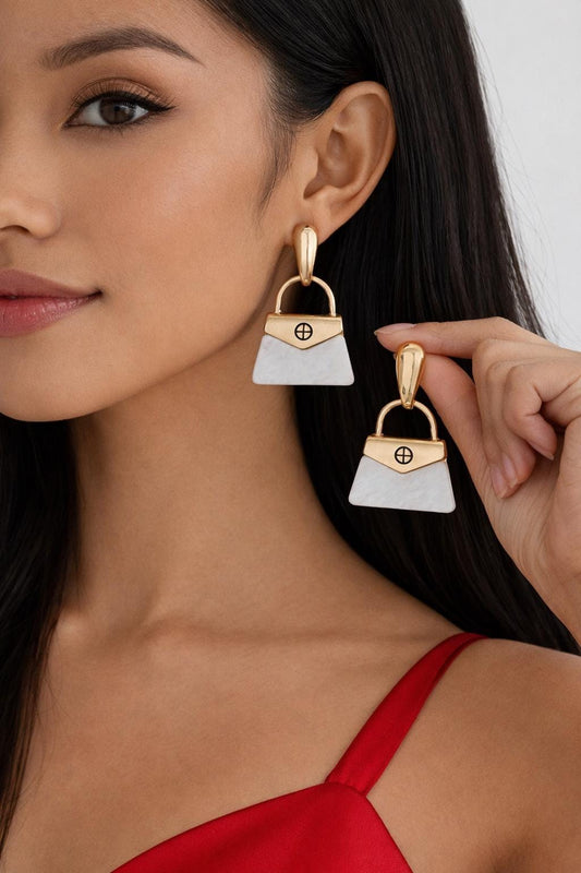 Maillard Cross Earrings, Gold Minimalist Drop Earrings, Elegant Geometric Jewelry Gift for Women