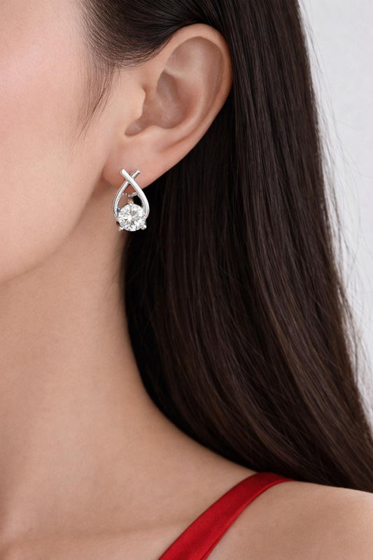 Geometric Gold Hoop Earrings, Elegant Minimalist CZ Earrings, Classic Everyday Jewelry Gift for Women