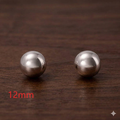 Large Flat Faux Pearl Stud Earrings, High Glossy, Hypoallergenic, Minimalist Elegant Jewelry for Women