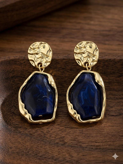 Bohemian Resin Earrings, Luxury Statement Dangle, Classic Versatile Jewelry for Women