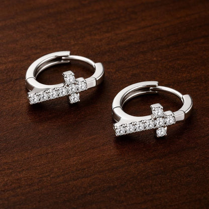 Tiny Zircon Small Hoop Earrings: Gold Stainless Steel Minimalist Jewelry
