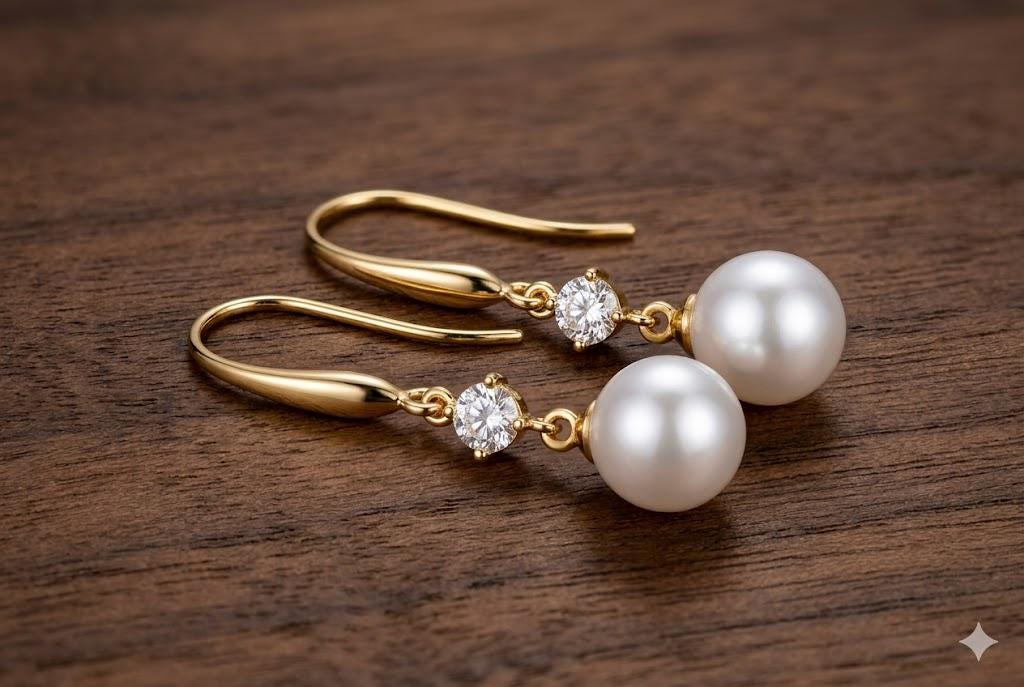 Elegant Pearl Drop Earrings, Minimalist Dangle Jewelry, Versatile Daily Wear for Women