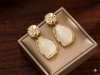 Bohemian Resin Earrings, Luxury Statement Dangle, Classic Versatile Jewelry for Women