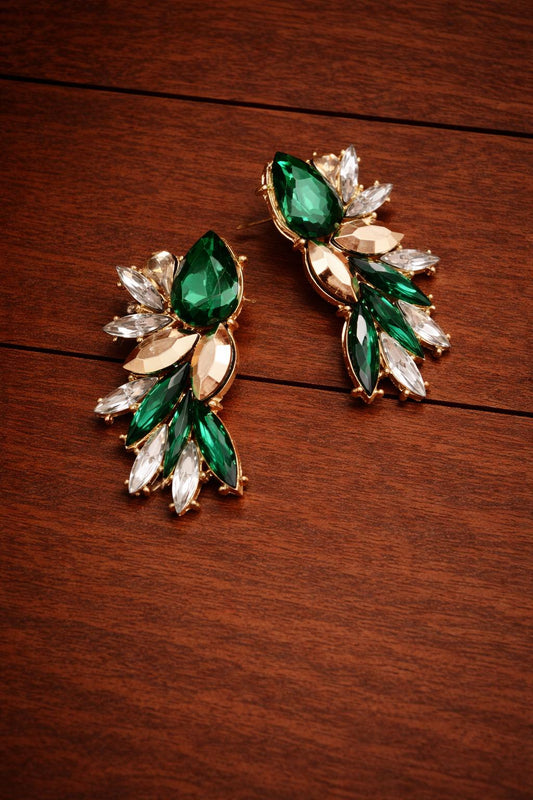 Rhinestone Drop Earrings, Crystal Dangle Earrings, Elegant Statement Jewelry, Gift for Her
