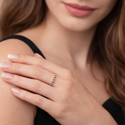 Initial Cubic Zirconia Ring, Women's Letter Band, Engagement Wedding Jewelry