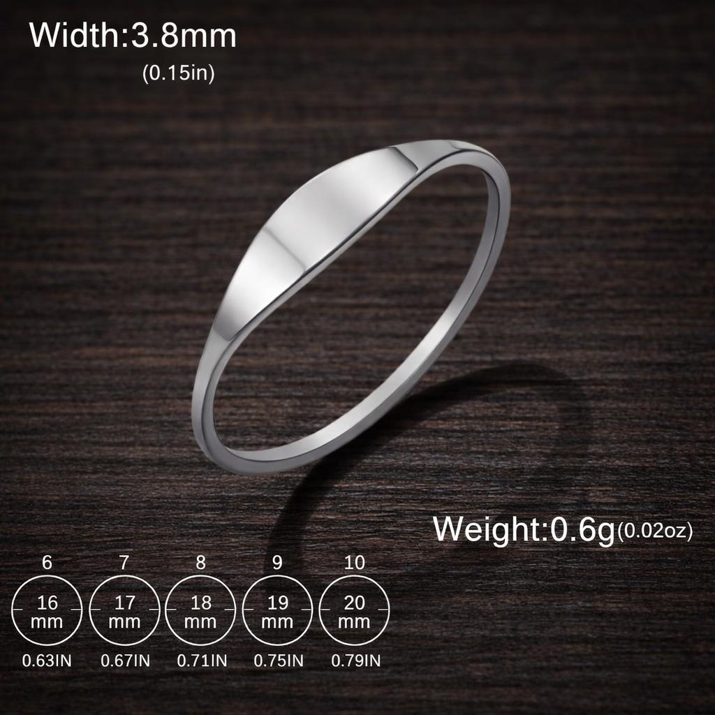 Personalized Gold Name Ring – Custom Engraved Stainless Steel Minimalist Jewelry