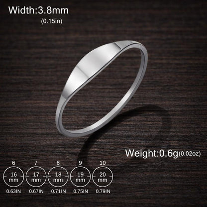 Personalized Gold Name Ring – Custom Engraved Stainless Steel Minimalist Jewelry