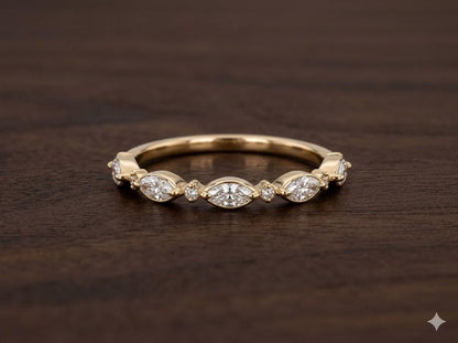 Geometric Horse Eye Crystal Ring, Gold-Plated Sterling Silver, Fish Design