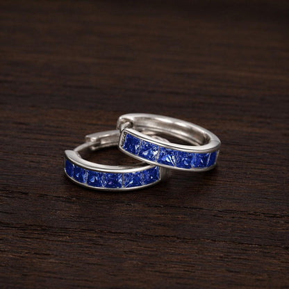 Cubic Zirconia Hoop Earrings, Elegant Sparkle Jewelry, Anniversary Gift