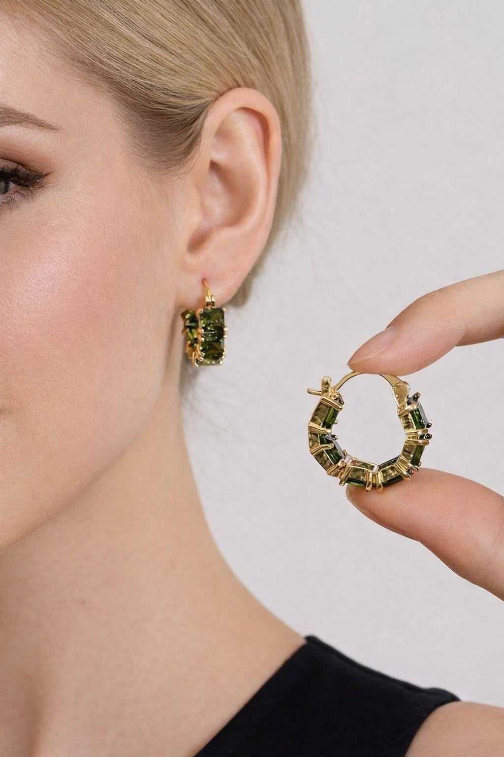 Sterling Silver Hoop Earrings, Minimalist Everyday Jewelry, Lightweight Unique Design