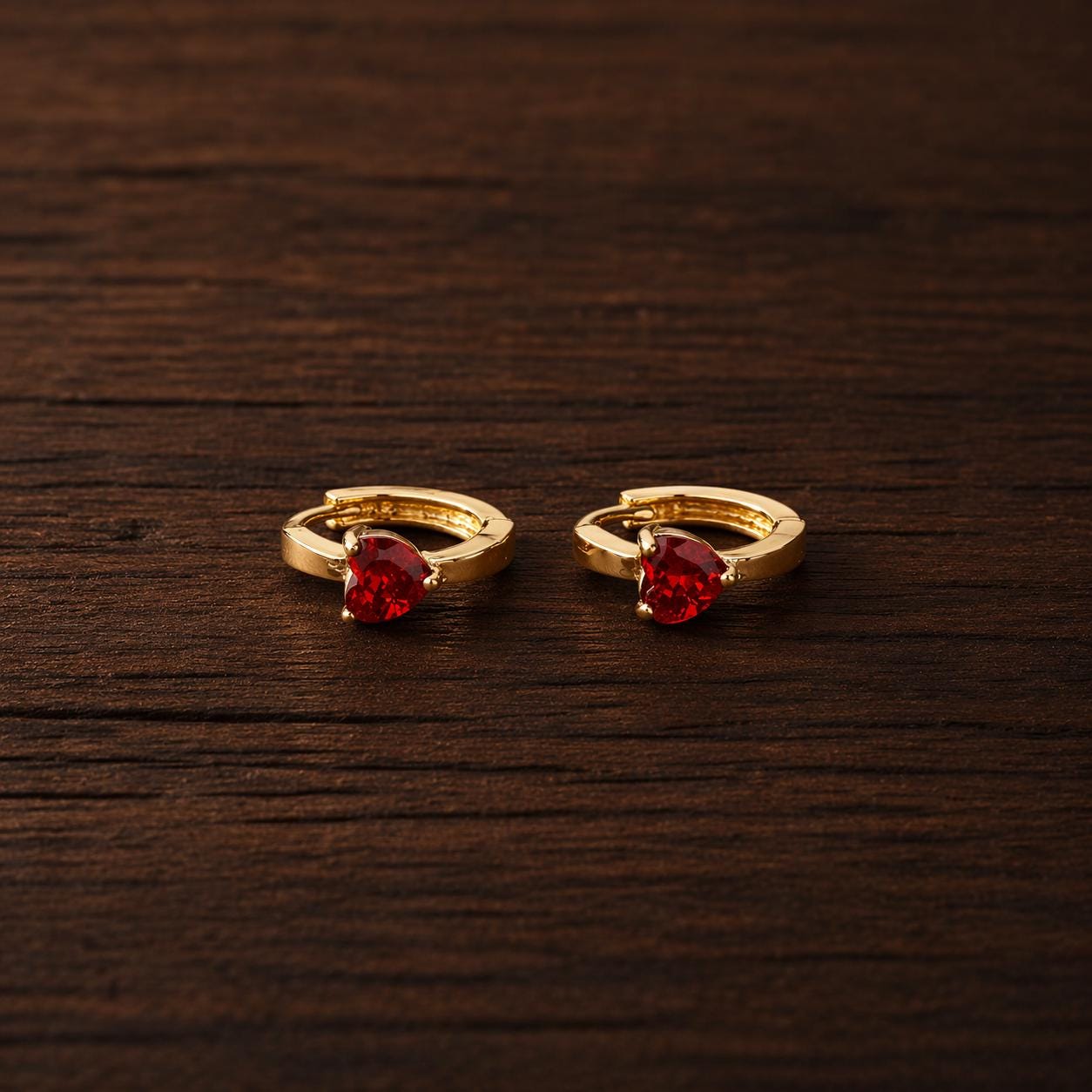 Gold Plated Heart Stud Earrings: Dainty Love Jewelry for Women, Mom, Valentine's Day