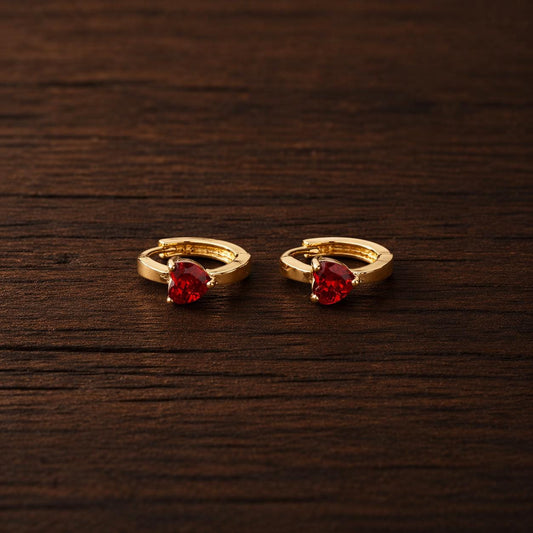 Gold Plated Heart Stud Earrings: Dainty Love Jewelry for Women, Mom, Valentine's Day