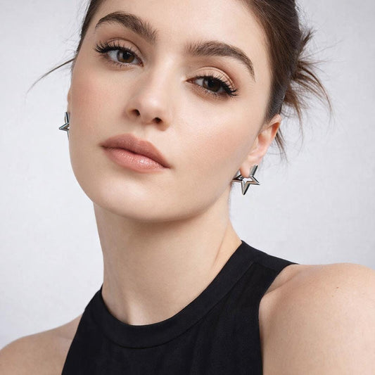 Minimalist Gold Star Earrings, Everyday Fashion Studs, Lightweight Jewelry for Women