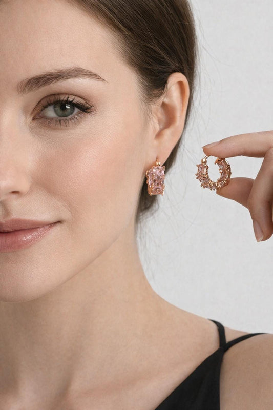 Sterling Silver Hoop Earrings, Minimalist Everyday Jewelry, Lightweight Unique Design