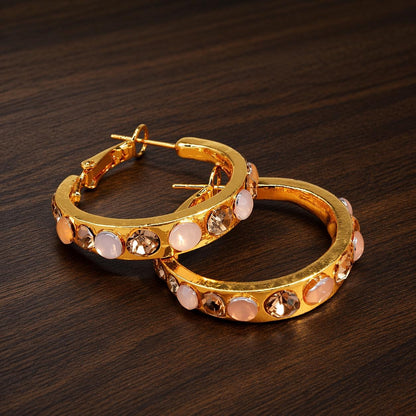 Green Hoop Earrings, Modern Niche Design, Lightweight Alloy Jewelry