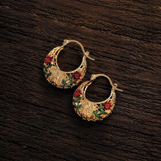 Hollow Asymmetrical Earrings, Rose Gold Plated Dangle, Geometric Party Jewelry