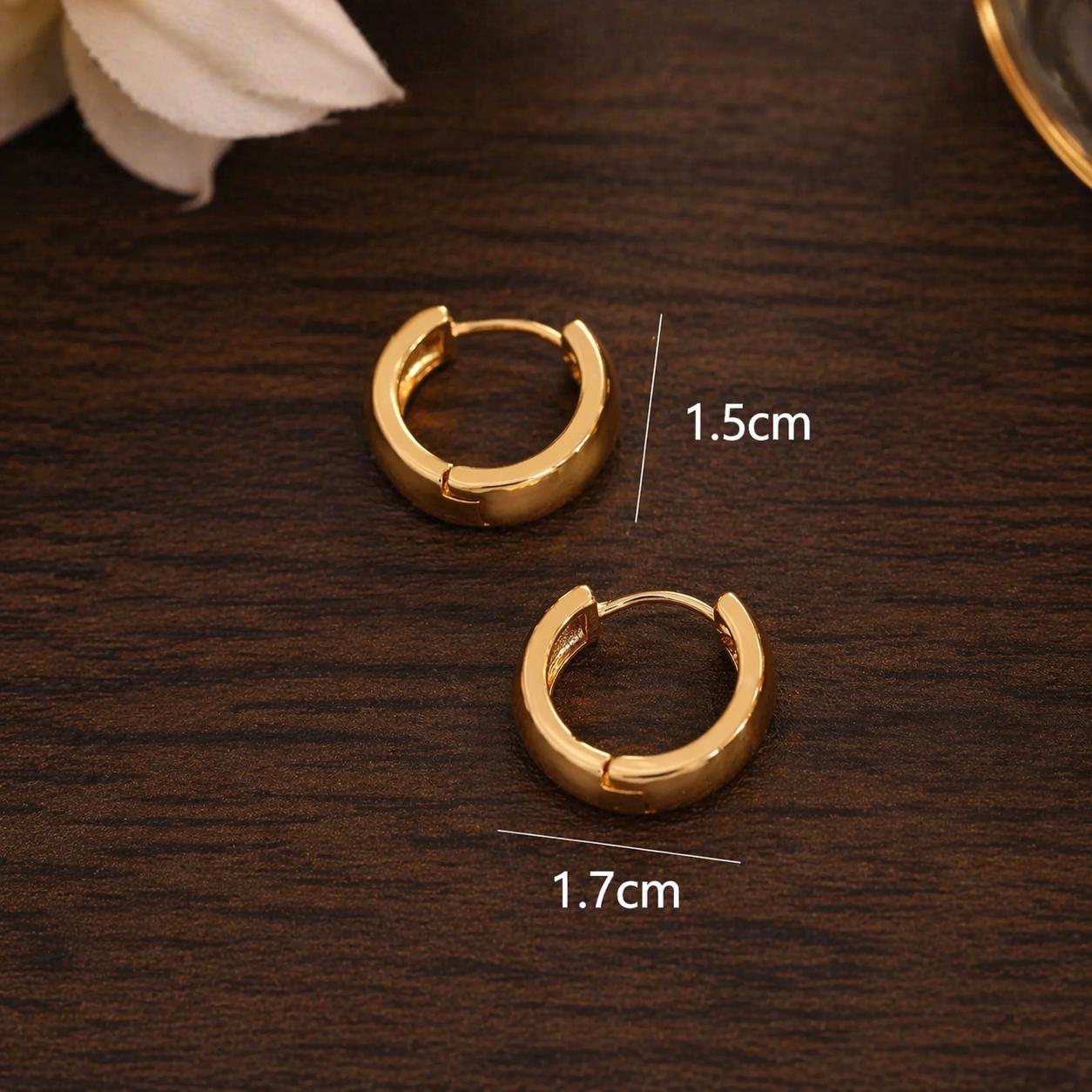 Minimalist Copper Hoop Earrings, Elegant Niche Jewelry, Lightweight Statement Accessory