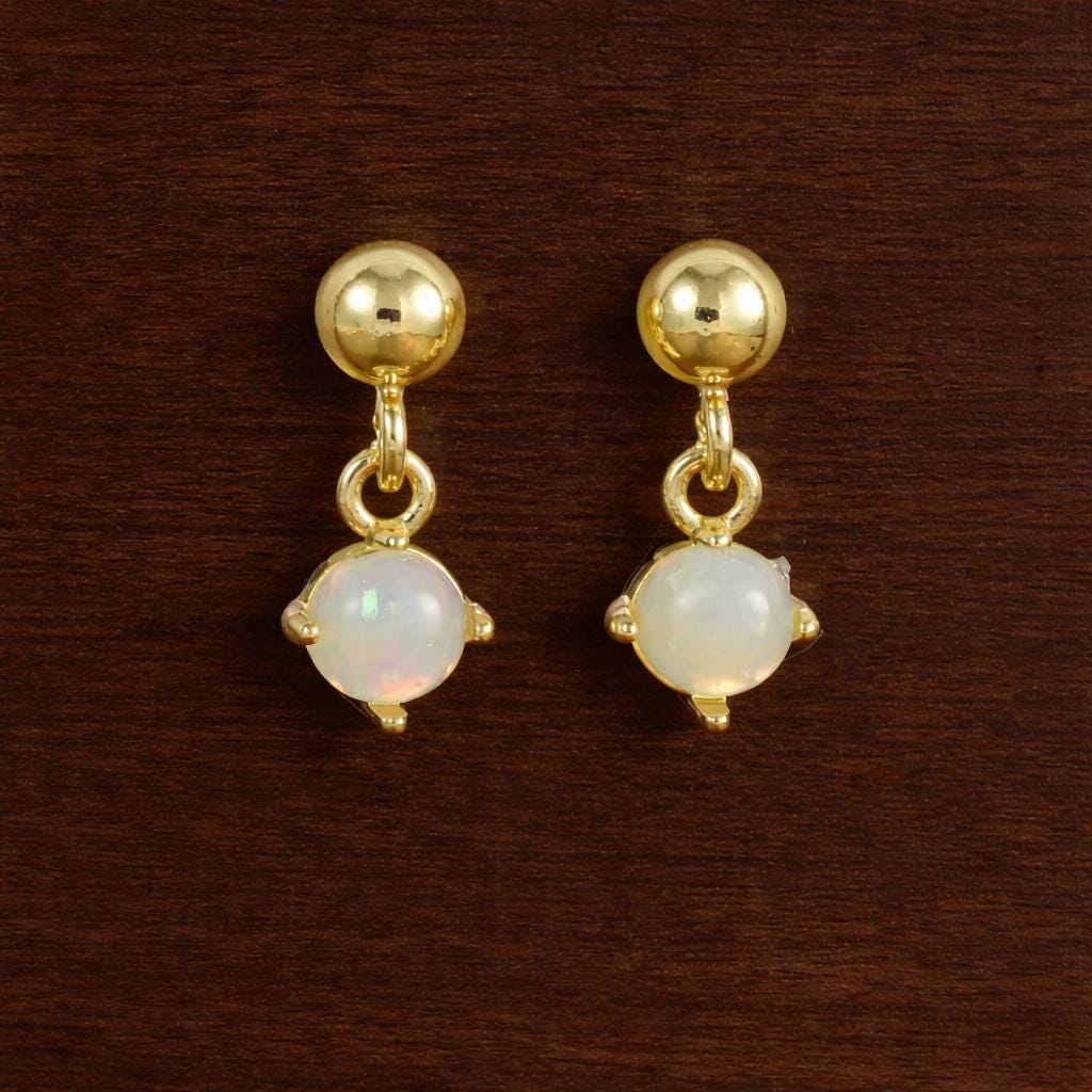 Star Moon Hoop Earrings, Stainless Steel Zircon Opal Celestial Jewelry