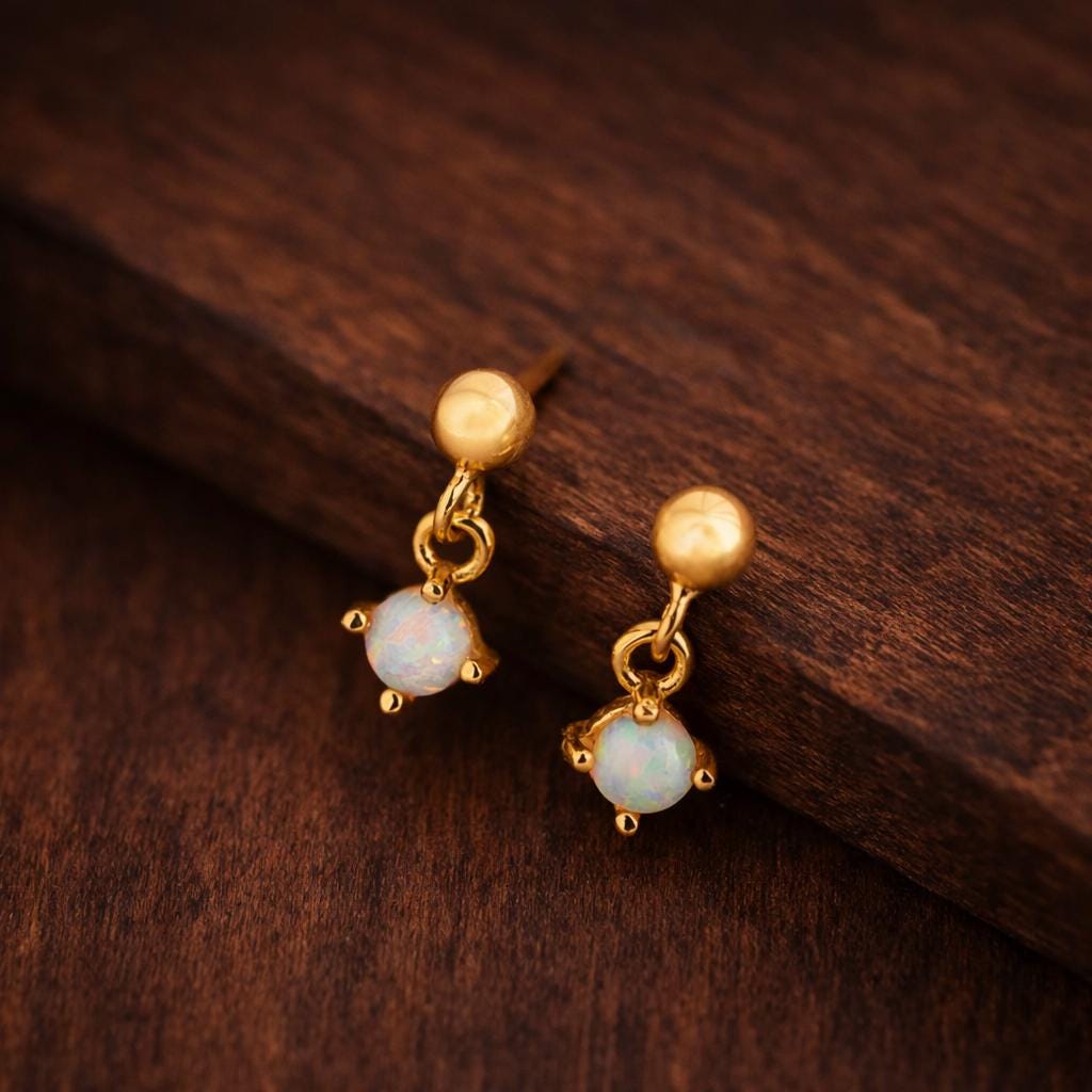 Star Moon Hoop Earrings, Stainless Steel Zircon Opal Celestial Jewelry