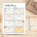 Printable Weekly Planner: Undated Schedule Template, To Do List, (PDF Download)
