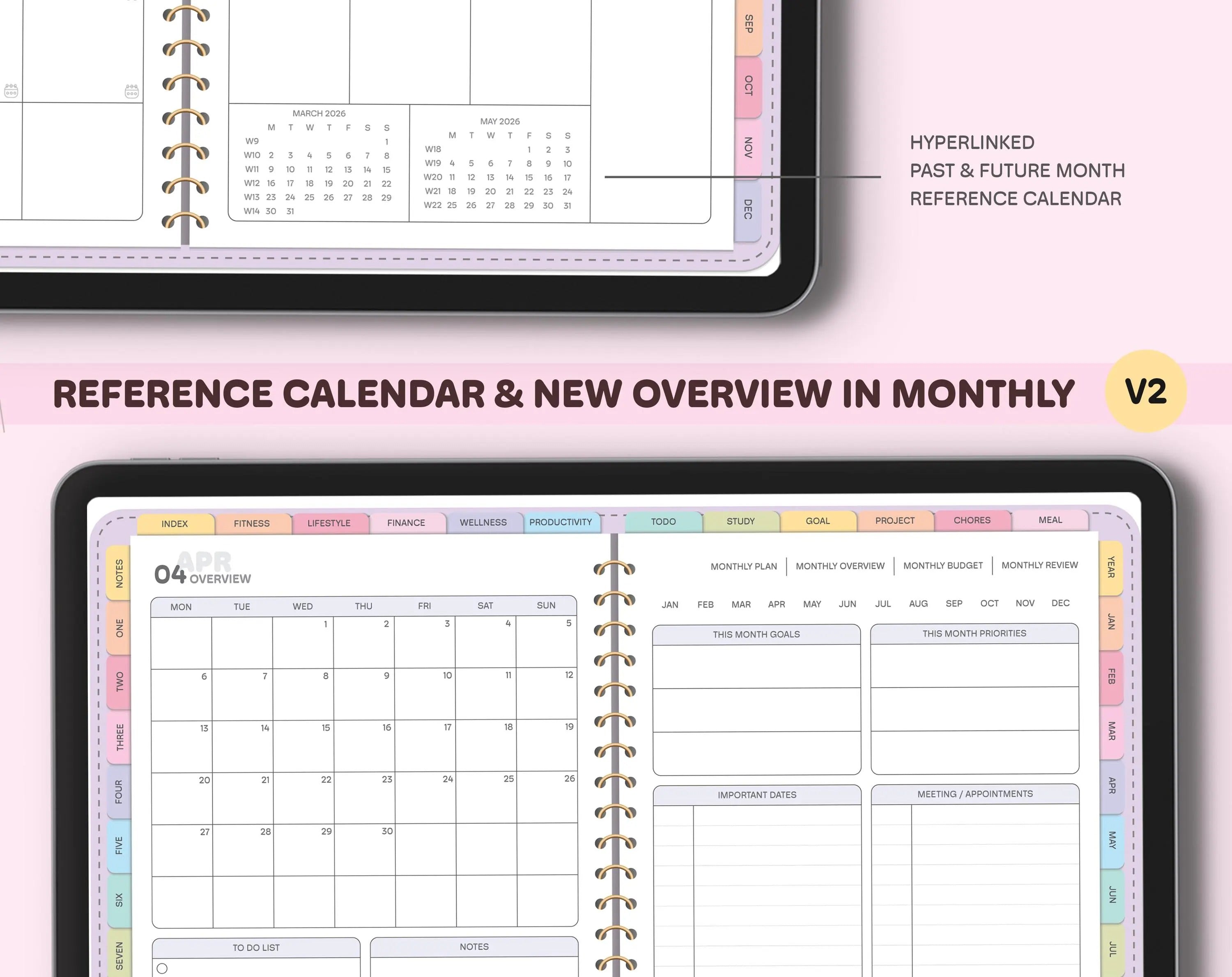 All-in-One Digital Planner 2026 Digital Planner, Digital Journal